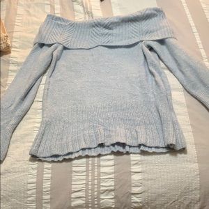 Metallic off the shoulder blouse